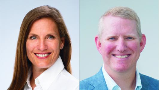 Katja Nick (Konica Minolta) und Scott Erickson (M-Files) freuen sich über den Ausbau der Zusammenarbeit auf ganz Europa