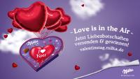 Love is in the Air - Milka versendet zum Valentinstag Liebesgrüße mit TWT
