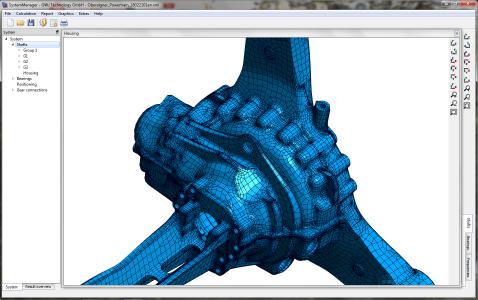 Imported and automatically meshed housing, by courtesy of Oberaigner Powertrain GmbH