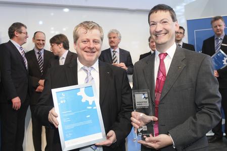 INDUSTRIEPREIS 2012 - Sieger Medizintechnik, sarastro GmbH: Hermann Schirra, Dr. Dirk Kreischer (v.l.n.r.)
