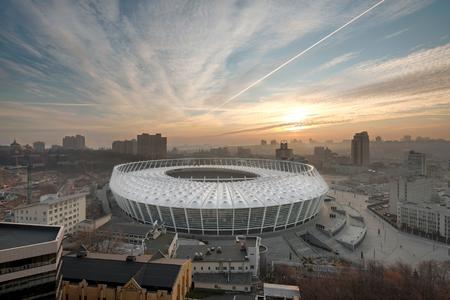 The Olympic stadium in Kiev with a spoke-wheel roof construction © Marcus Bredt