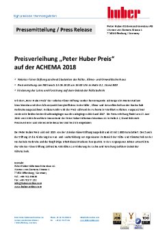 Huber PR148 - Preisverleihung Peter Huber Preis auf der Achema (DE).pdf