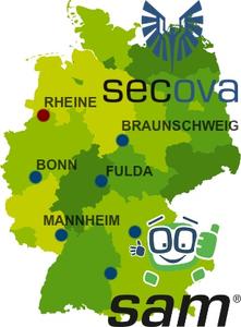 secova und sam* in Deutschland flächendeckend vertreten