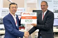 Bryan Lin, CEO at EFCO, and Dr Dominik Ressing, CEO at congatec, are excited about the extended partnership (from left to right).