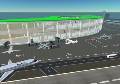 Riesiges Airport Gelände