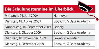 G Data Schulungstermine