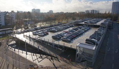 Produktinnovation in der praktischen Anwendung: Ein Preflex® Parkhaus mit 800 Stellplätzen – errichtet in nur 12 Wochen Montagezeit. (Foto: C + P)
