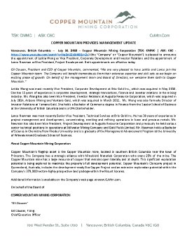 News Release #21 -  Management Update Jul 16-2018_.pdf