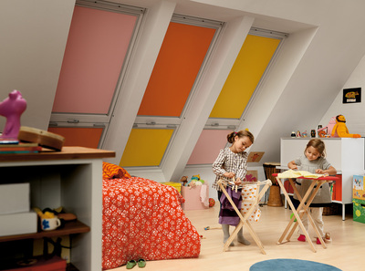 VELUX Kinderzimmer Sonnenschutzprodukte