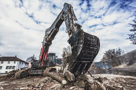 Der Fundamentlöffel im Einsatz