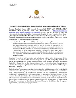 Aurania - Press Release - Kirus Sed CuAg 06.08.2020 FINAL_DE.pdf