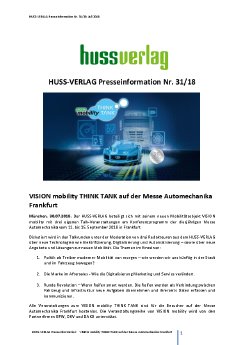 Presseinformation_31_HUSS_VERLAG_VISION mobility THINK TANK auf der Messe Automechanika Frankfur.pdf