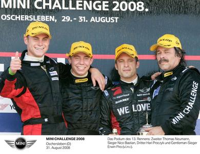 Nico Bastian holt ersten Sieg in der MINI CHALLENGE