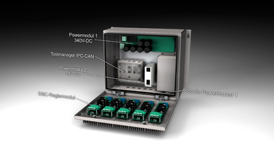 Die Control-Box des modularen Systembaukastens bildet die Schaltschrankeinheit