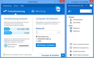 TeamViewer 9: Hauptfenster
