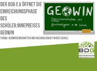 Der Berufsverband deutscher Geowissenschaftler E.V (BDG) schreibt erneut einen Wettbewerb für Schülerinnen und Schüler in den Geowissenschaften aus.