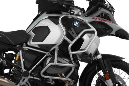 Wunderlich tank guard extension with black filler plate and reinforcement bracket for the BMWR 1250 GS Adventure