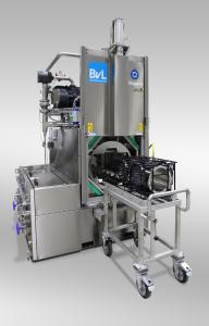 Vacuum-flooding and ultrasonic functions ensure the BvL NiagaraDFS basket washing system offers optimum cleanliness at twice the speed.