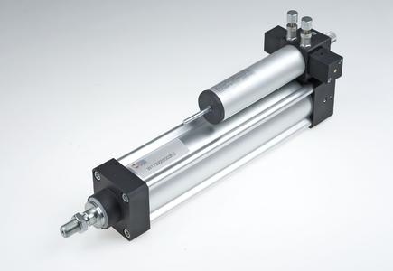 Pneumatic Cylinder With Built-in Hydraulic Brake, Metal Work 