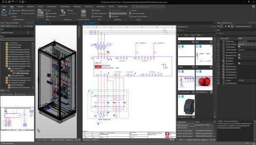 The new Eplan Platform 2022 with a completely redesigned user interface: the practical ribbon bars using modern technology flexibly adapt to the application