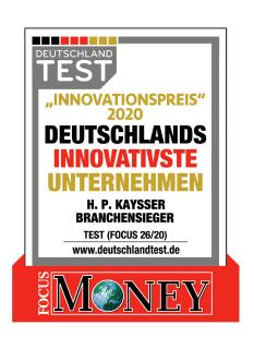 H. P. Kaysser gehört laut Focus Money zu Deutschlands innovativsten Unternehmen 2020. Im Bereich Blechverarbeitung ist der Mittelständler Branchensieger mit Maximalpunktzahl.
©Bildquelle: Focus Money
