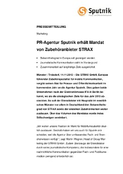 12-11-14 PR-Agentur Sputnik erhält Mandat von Zubehöranbieter STRAX.pdf