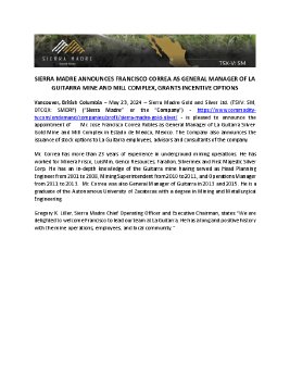 24052024_EN_SM_News Release - Correa GM and Stock Options 5.23.24.v 2.pdf