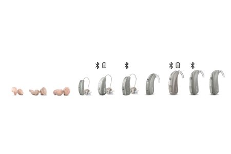 Die Hörsystemserie Widex Magnify ist in vielfältigen Bauformen erhältlich, darunter Bluetooth-fähige und aufladbare Modelle