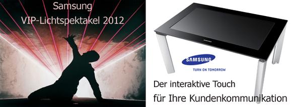 Samsung LFD VIP Lichtspektakel
