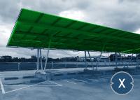 Solarcarport-Parkplatz für Firmen oder Einkaufcenter – Bild: Xpert.Digital / PATSUDA PARAMEE|Shutterstock.com