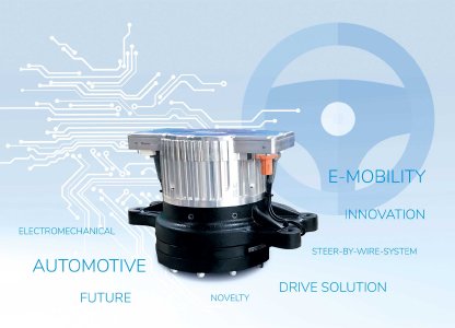 Rein elektromechanisches Lenksystem für Nutzfahrzeuge von Nabtesco und adcos. In China laufen bereits die ersten Prototypen im Testbetrieb
Bild: Nabtesco Precision Europe GmbH