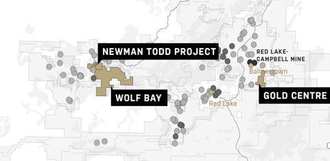 Abbildung 1 Lage des Grundstücks des Newman Todd Projekts, das nun zu 100 % Trillium Gold Mines gehört