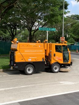 Autonomous road sweeper at Cleantech Park.jpg