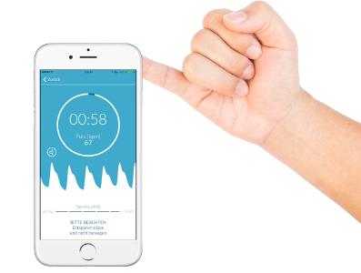 Abbildung der Preventicus Heartbeats App