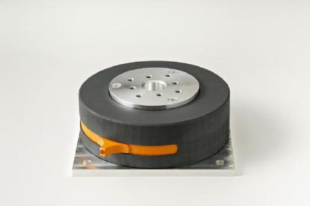 Prototype of a mount with tunable stiffness. Photo: Fraunhofer LBF/Raapke