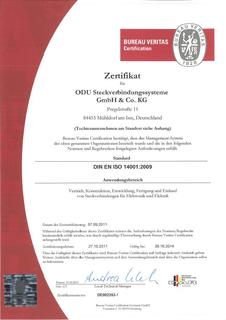 Erfolgreiche Zertifizierung nach DIN EN ISO 14001:2009
