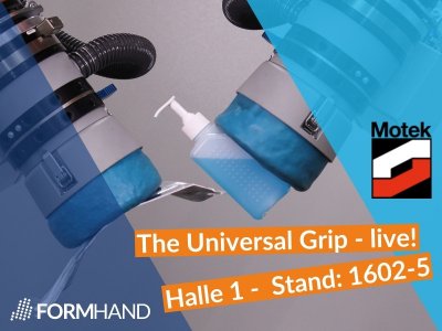 FORMHAND stellt den Universal Grip live auf der Motek vor.