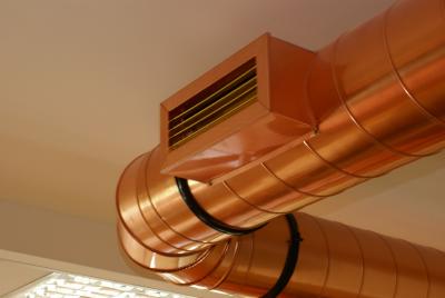 Klimaanlagen aus Kupfer sind auch optisch ein Hingucker.