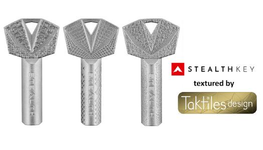 Stealth keys textured