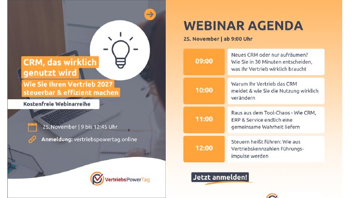 VertriebsPowerTag 2026: Warum Geschäftsführer Vertriebschaos nicht länger als CRM-Thema behandeln sollten