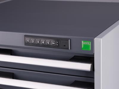 bott Schubladenschrank mit elektronischem Schließsystem cubioPIN