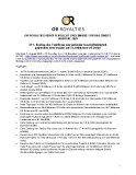 [PDF} Pressemitteilung: OR Royalties veröffentlicht Ergebnisse für das zweite Quartal 2025