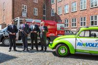 Haben 10 weitere Prototypen vereinbart: Caspar Baumgart (WEMAG) Maik Manthey (Linde MH) Raymond See (Karabag) Thomas Pätzold (WEMAG) (Foto WEMAG/Rudolph-Kramer)