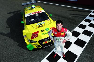 DTM-Champion Mike Rockenfeller mit seinem grün-gelben Schaeffler Audi RS 5 DTM