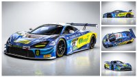 Dörr Motorsport’s McLaren 720S GT3 Evo in a Schumacher-inspired retro design at the 2026 Nürburgring 24 Hours – with support from Arnold NextG and in support of the Keep Fighting Foundation.