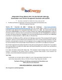 [PDF] Press Release: Independent Proxy Advisory Firm, ISS, Recommends IsoEnergy Shareholders Vote FOR the Arrangement Resolution with Anfield