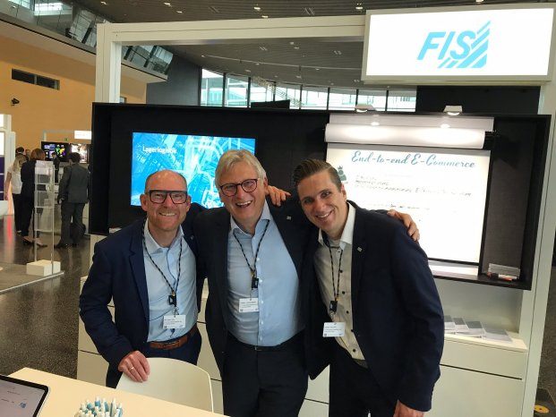 Michal Illig, Stefan Hinterwälder und Stefan Seufert vom Messeteam der FIS auf dem SAP-Forum für.jpg