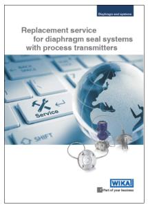 WIKA Flyer Replacement service for diaphragm seal systems with process transmitters
