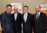 Vorstandsmitglieder des WJ-Förderkreises (von links): Albert Scheib, Thomas Lidle, Prof. Wolf Michael Nietzer und Michael Jung
