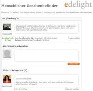 Geschenkefinder auf edelight
